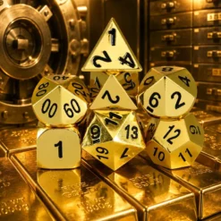 Dobbelstenen Set - Metaal Goud (7-delig)