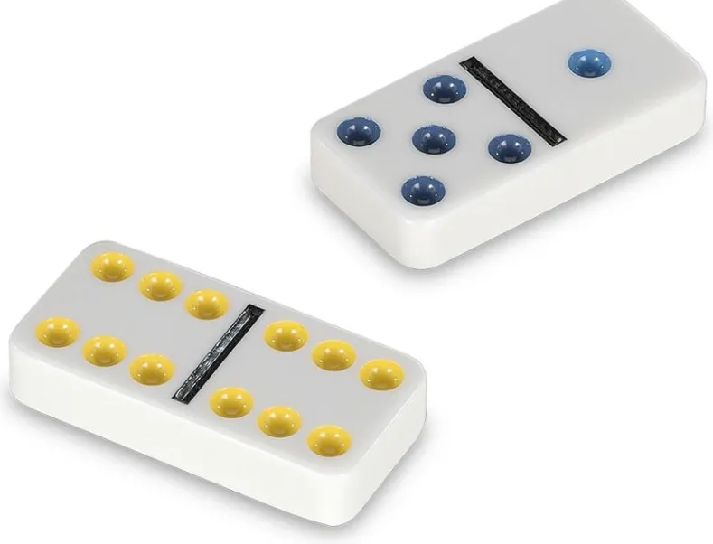 Domino Dubbel 6 Kleur Tin