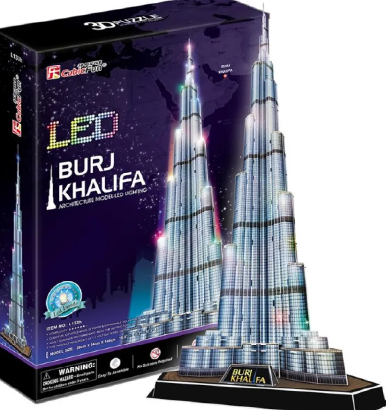 3D Puzzel - Burj Khalifa LED (136 stukjes)