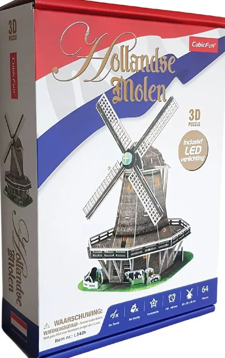 3D Puzzel - Molen LED (65 stukjes)