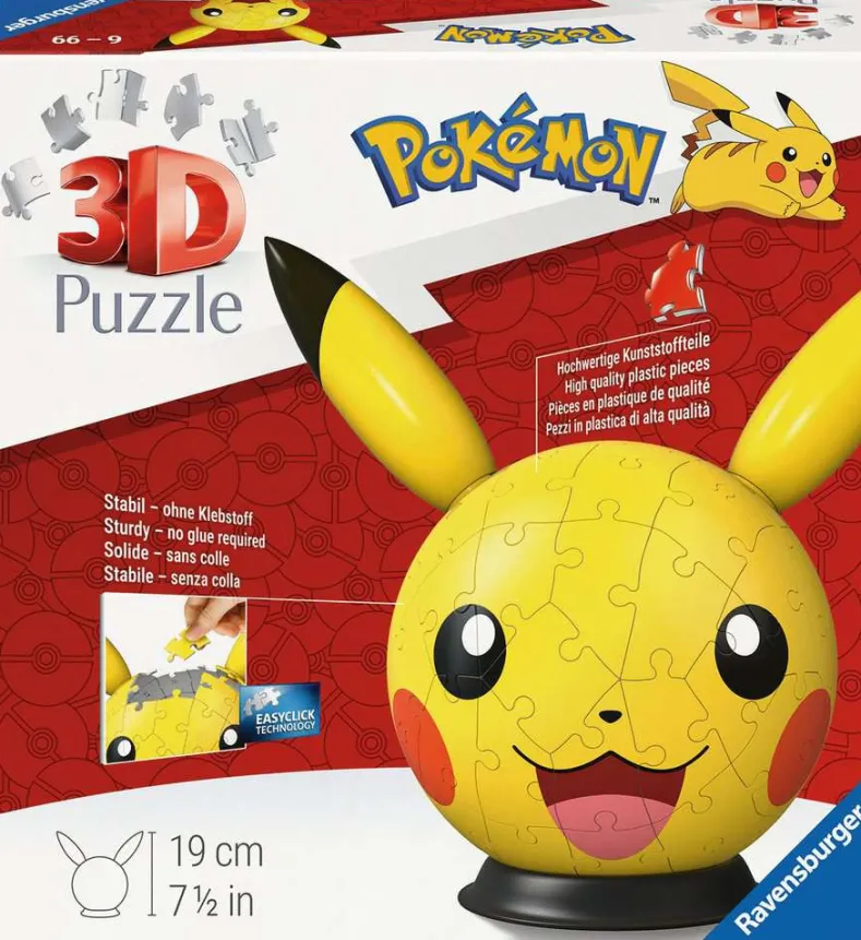 3D Puzzel - Pikachu (72 stukjes)