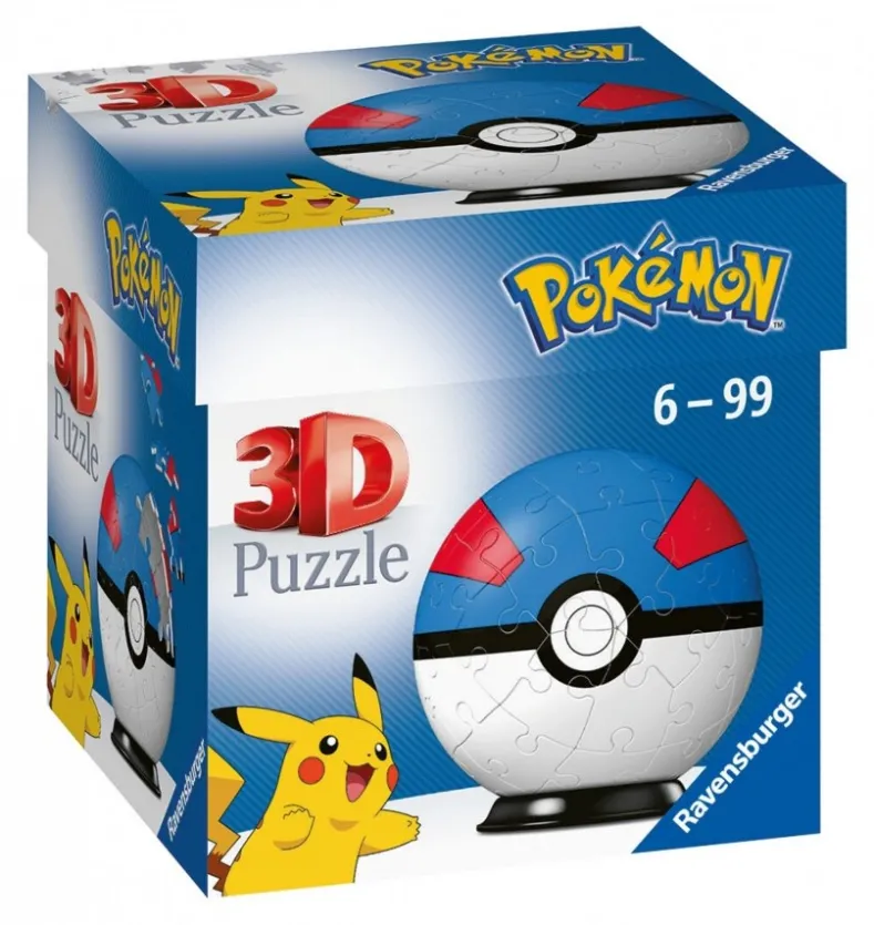 3D Puzzel - Pokemon Greatball (54 stukjes)