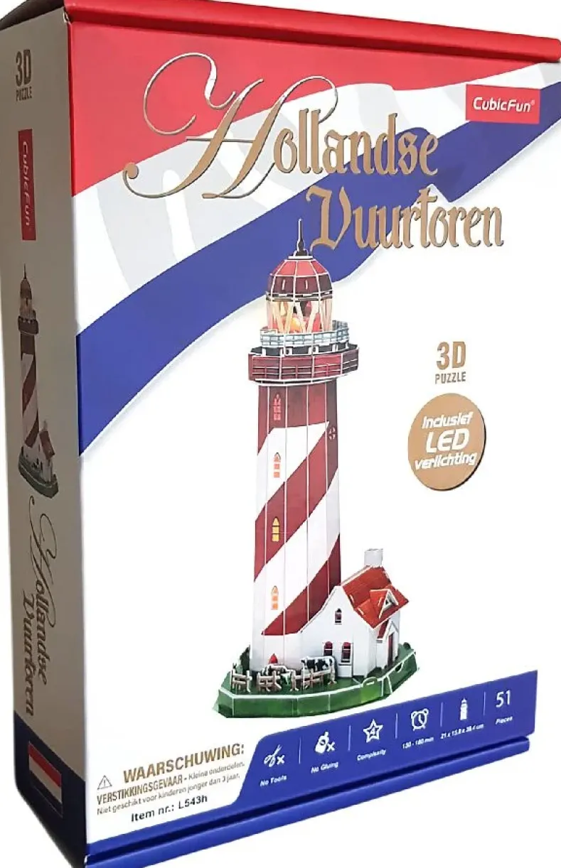3D Puzzel - Vuurtoren LED (51 stukjes)