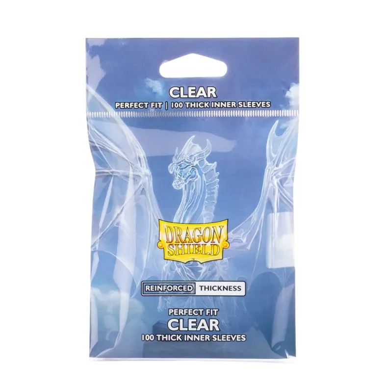 Dragon Shield - Perfect Fit Thick Inner Sleeves (63x88mm) - Clear