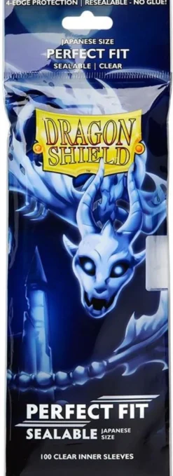 Dragon Shield Sleeves - Japanese Perfect Fit - Sealable Clear (100 stuks)