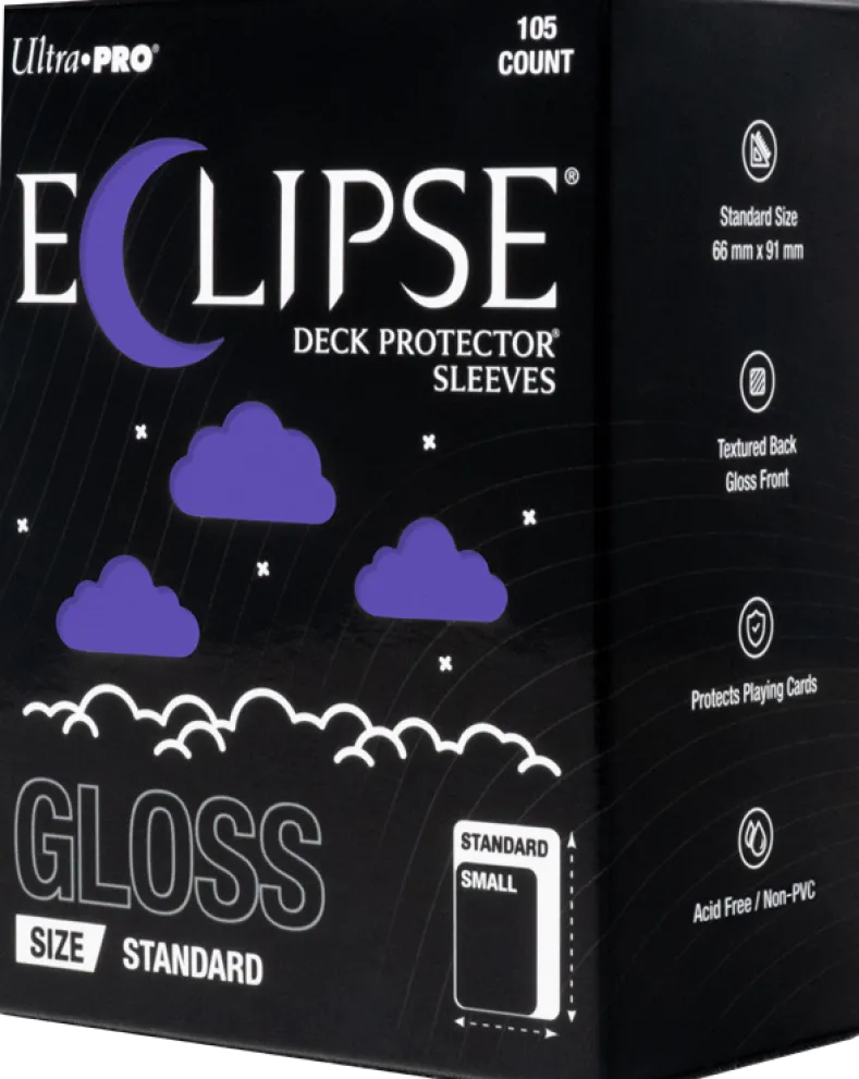 Eclipse Gloss Standard Deck Protector Sleeves - Royal Purple (105 stuks) - Boxed