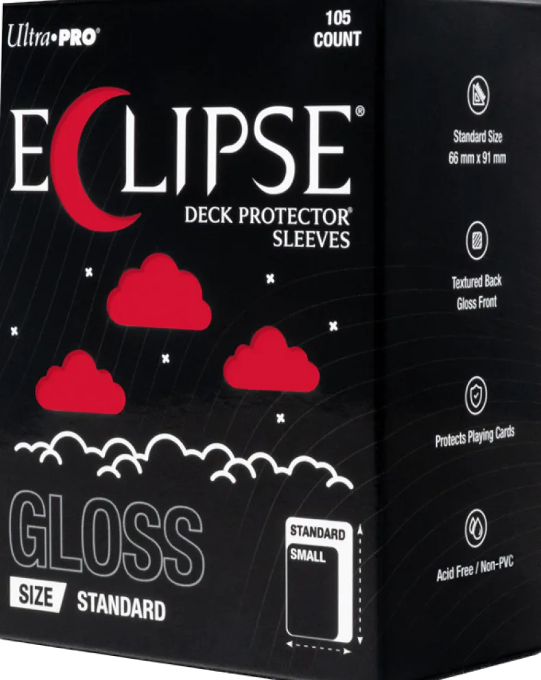 Eclipse Gloss Standard Deck Protector Sleeves - Apple Red (105 stuks) - Boxed