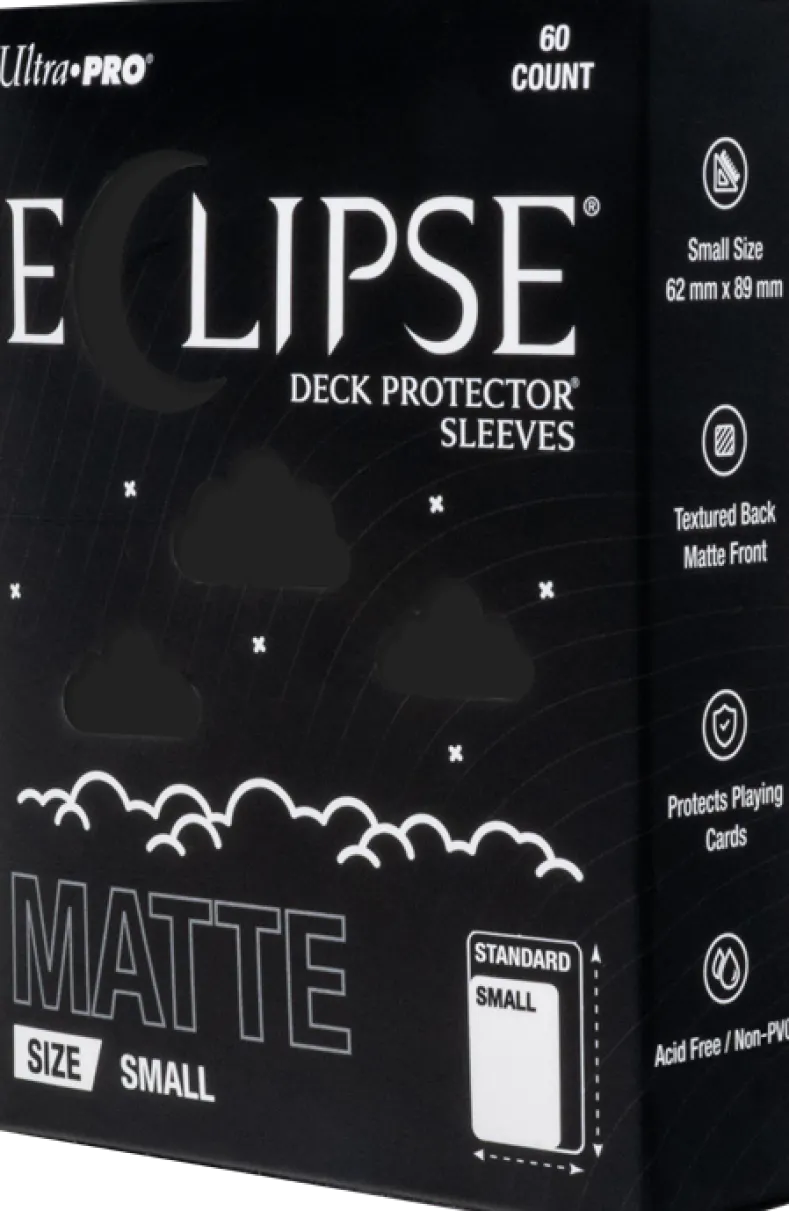 Eclipse Matte Small Sleeves - Jet Black (60 stuks) - Boxed