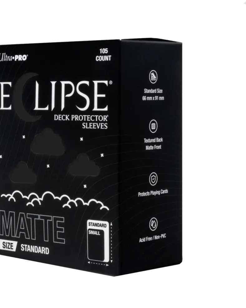 Eclipse Matte Standard Deck Protector Sleeves - Jet Black (105 stuks) - Boxed