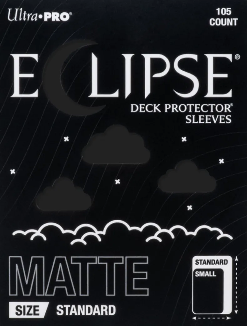 Eclipse Matte Standard Deck Protector Sleeves - Jet Black (105 stuks) - Boxed
