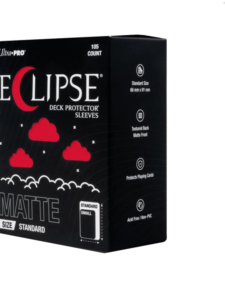 Eclipse Matte Standard Deck Protector Sleeves - Apple Red (105 stuks) - Boxed