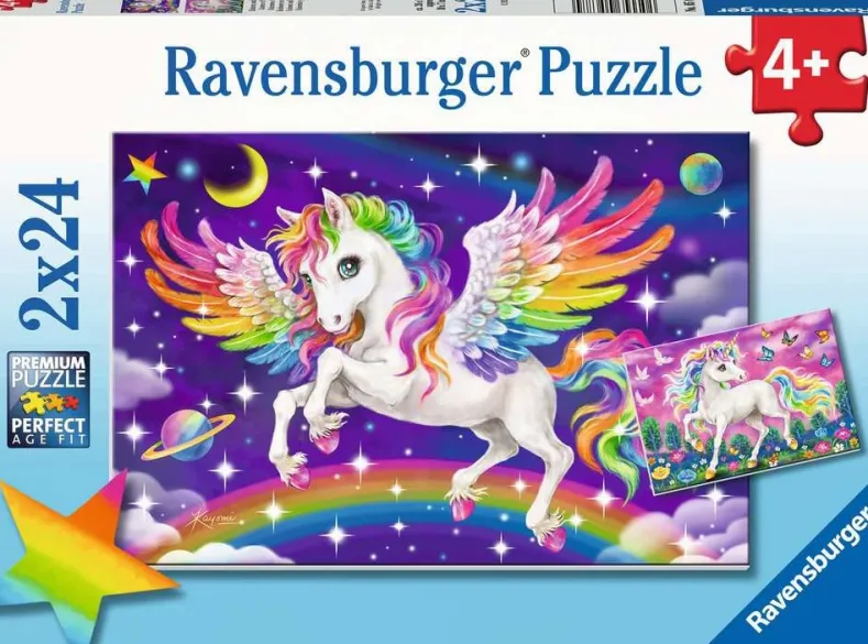 Eenhoorn En Pegasus Puzzel (2 x 24 stukjes)