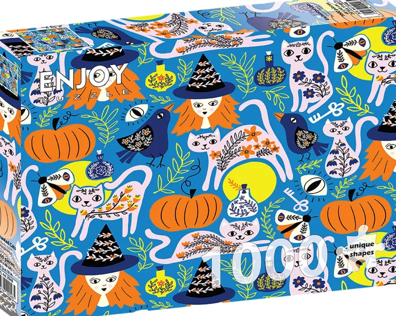 Enchanted Cats Puzzel (1000 stukjes) (doos beschadigd)