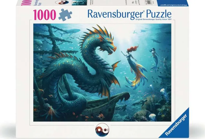 Enchanted Dephts - Dragon, Mermaid and Turtles Puzzel (1000 stukjes)