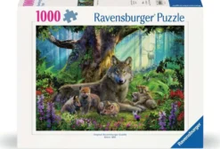 Familie Wolf in het Bos Puzzel (1000 stukjes)