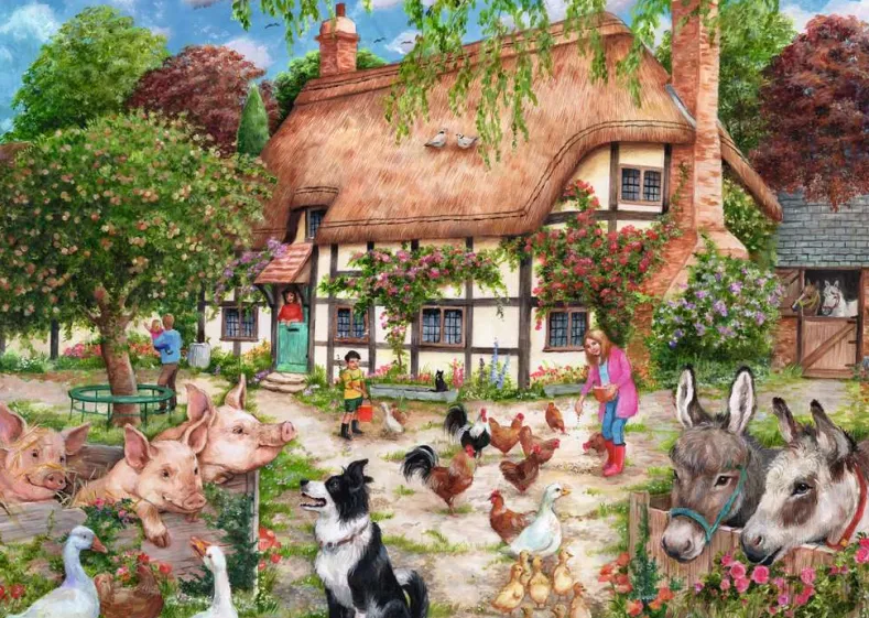 Farm Cottage Puzzel (1000 stukjes)
