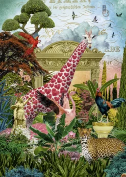 Fauna Fantasies - Giraffolove Puzzel (1000 stukjes) (doos beschadigd)