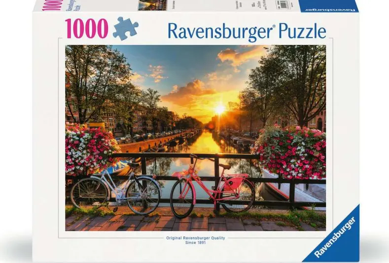 Fietsen in Amsterdam Puzzel (1000 stukjes)