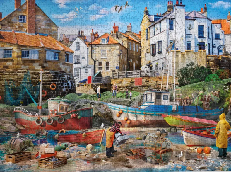 Fishermen at Robin Hood's Bay Puzzel (1000 stukjes)