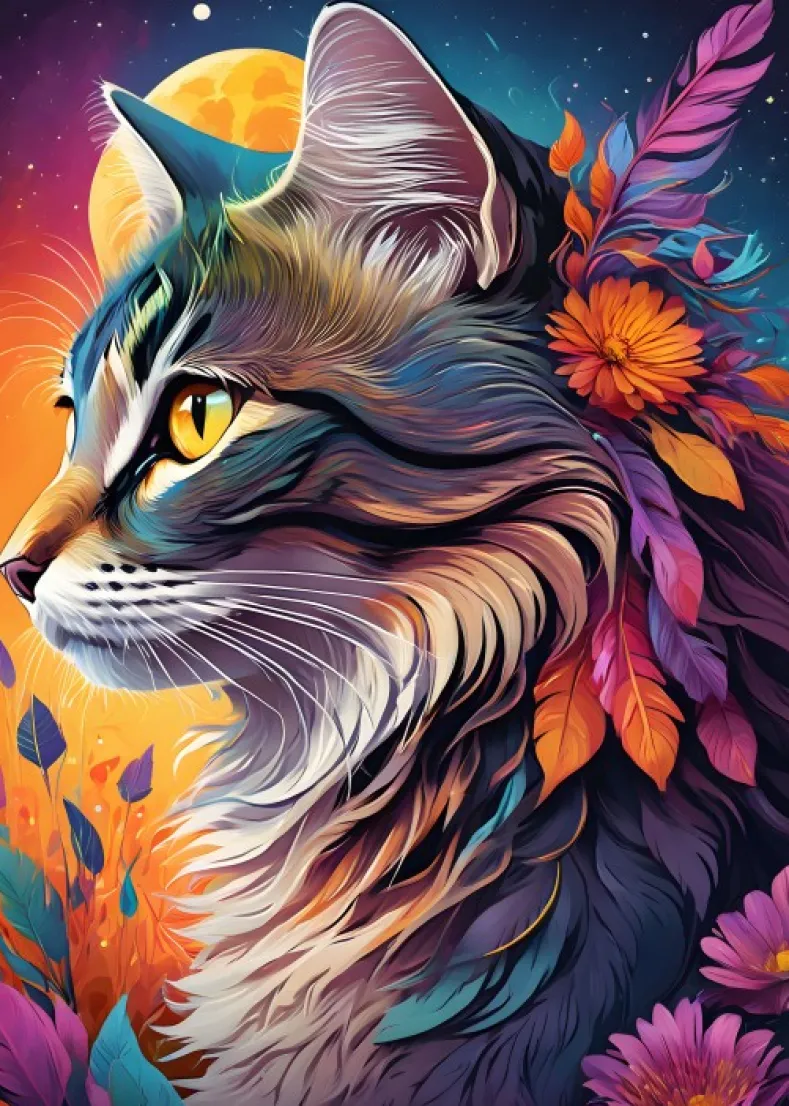 Floral Cat Puzzel (500 stukjes)