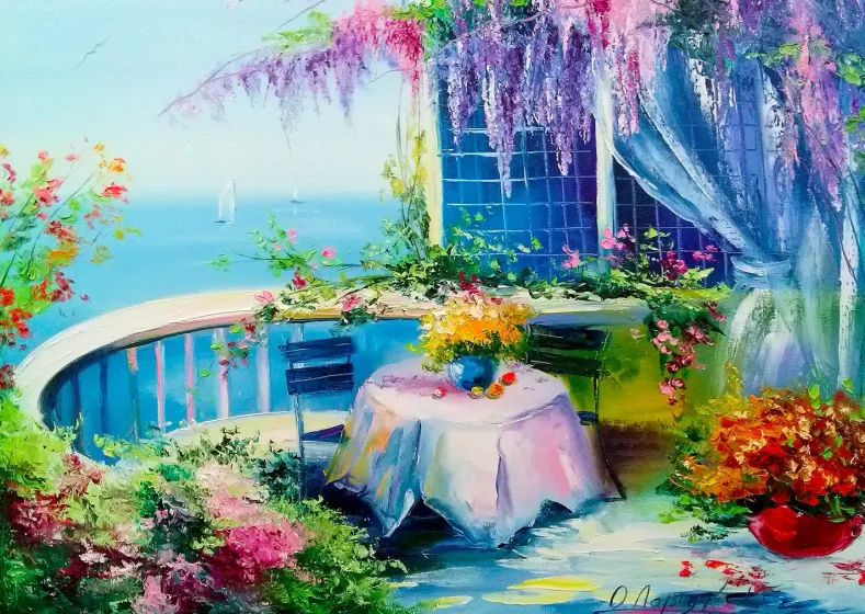 Flowering Balcony Puzzel (1000 stukjes)