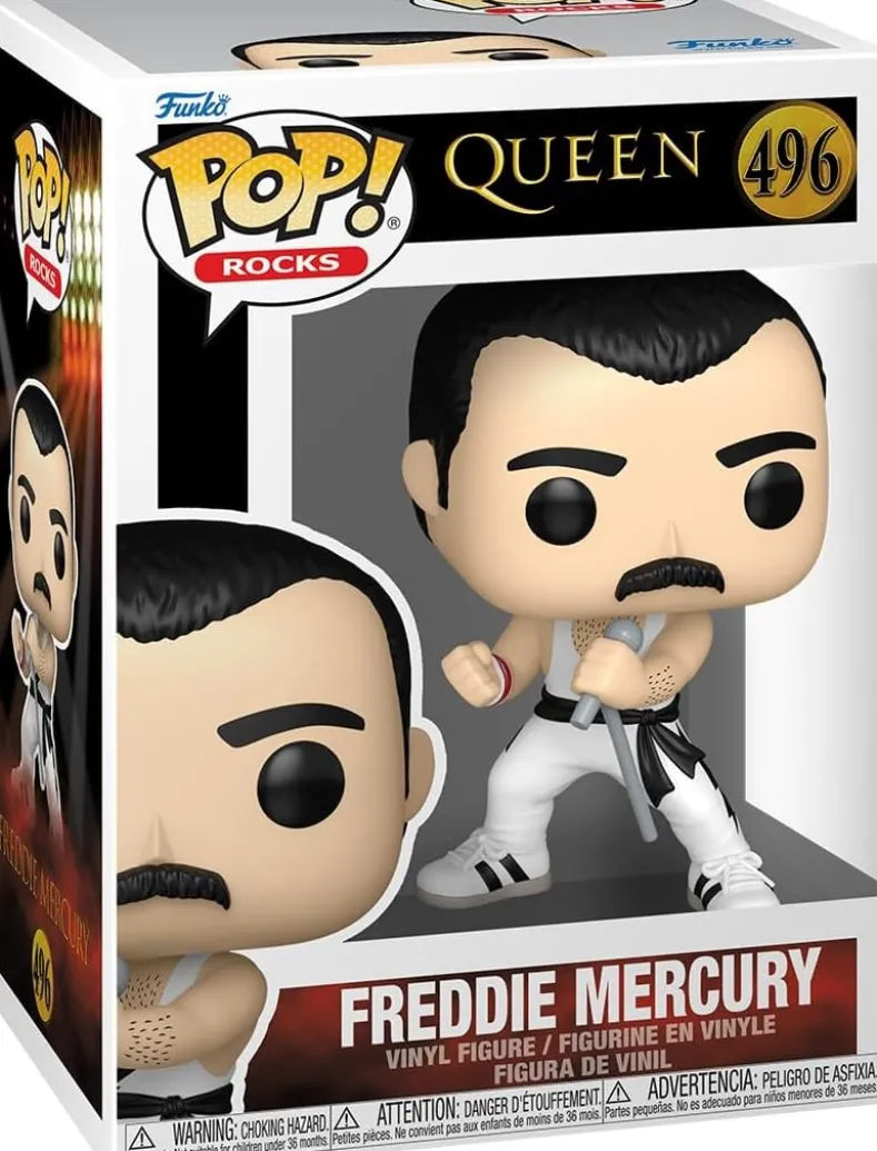 Funko Pop! - Rocks - Queen - Freddy Mercury (White Singlet) #496