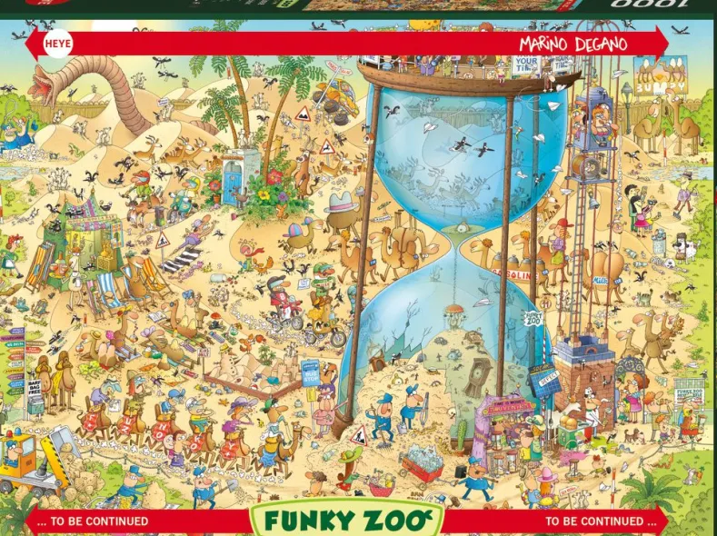 Funky Zoo - Desert Habitat Puzzel (1000 stukjes)
