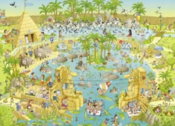 Funky Zoo - Nile Habitat Puzzel (1000 stukjes)