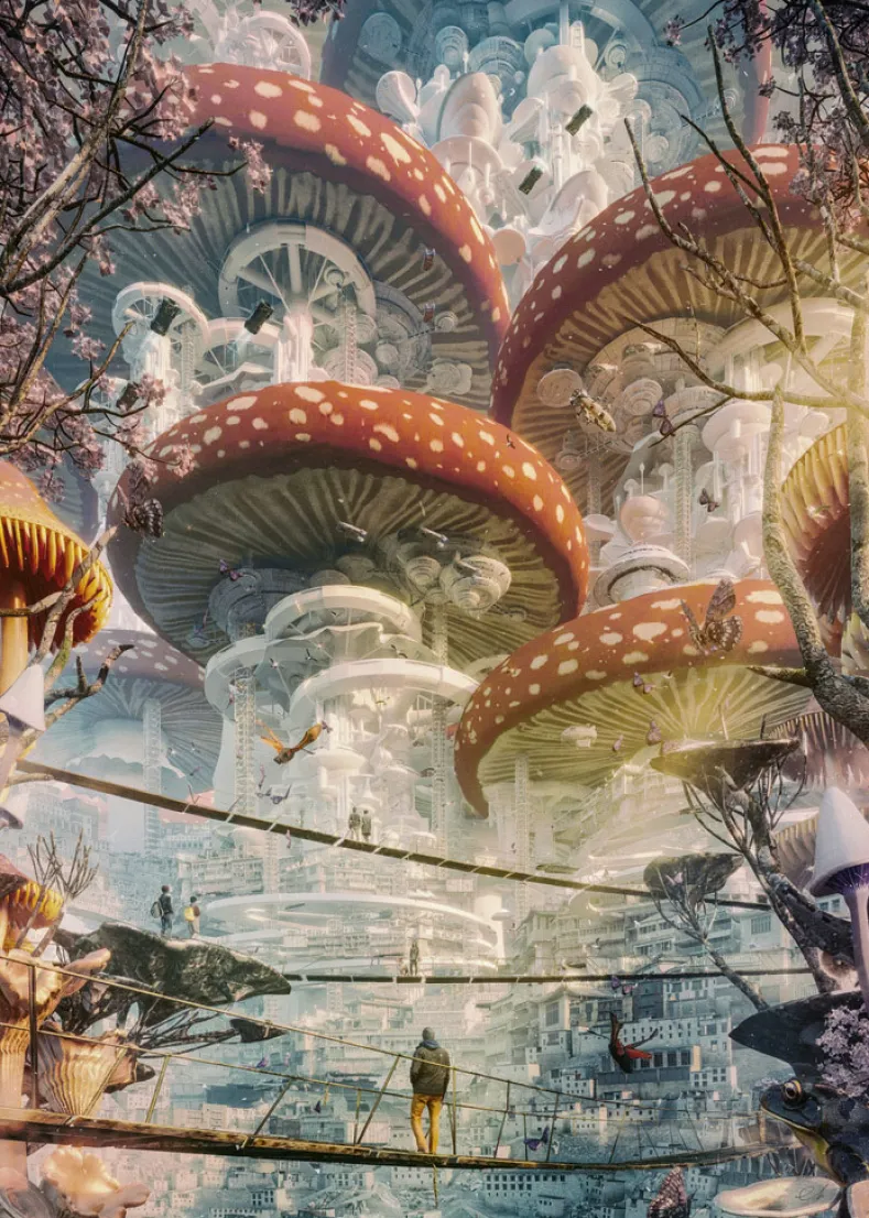 Future Cities - Shroomland Puzzel (1000 stukjes)