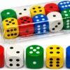Gekleurde Houten Dobbelstenen - 25mm (10 stuks)