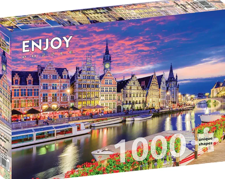 Ghent at Twilight - Belgium Puzzel (1000 stukjes)