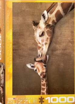 Giraffe Mother's Kiss Puzzel (1000 stukjes)