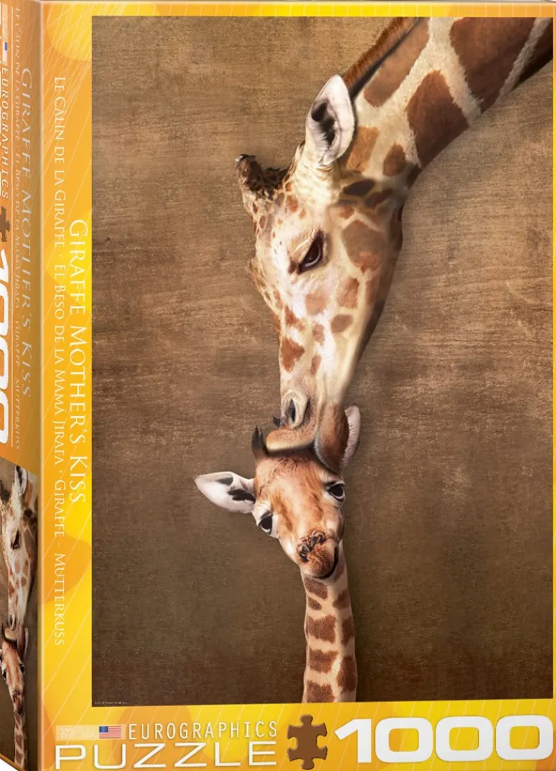 Giraffe Mother's Kiss Puzzel (1000 stukjes)