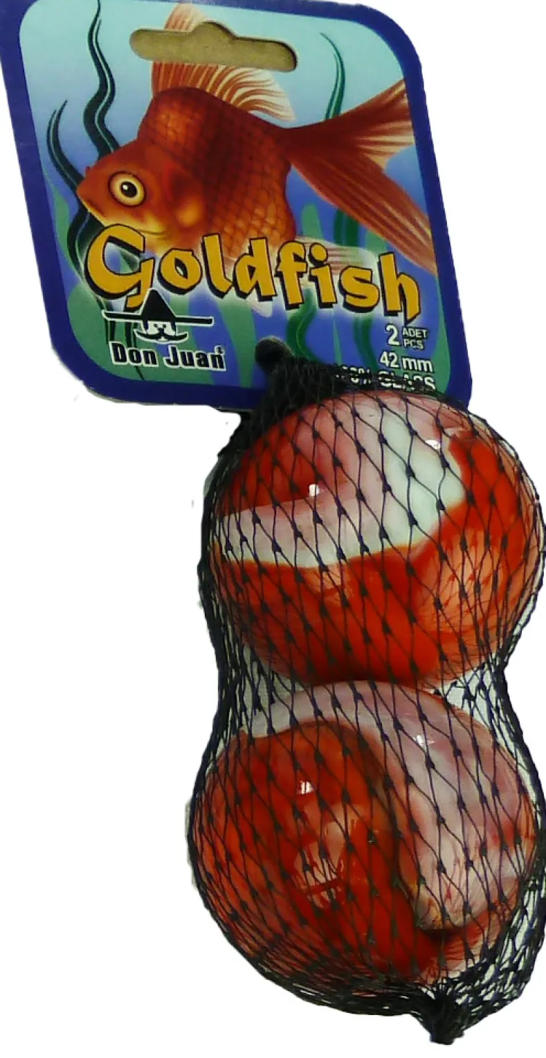 2 Goldfish knikkers (42mm)