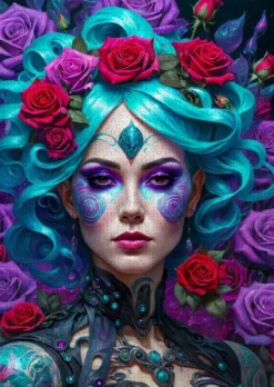 Gothic Flowers Portrait Puzzel (1000 stukjes)