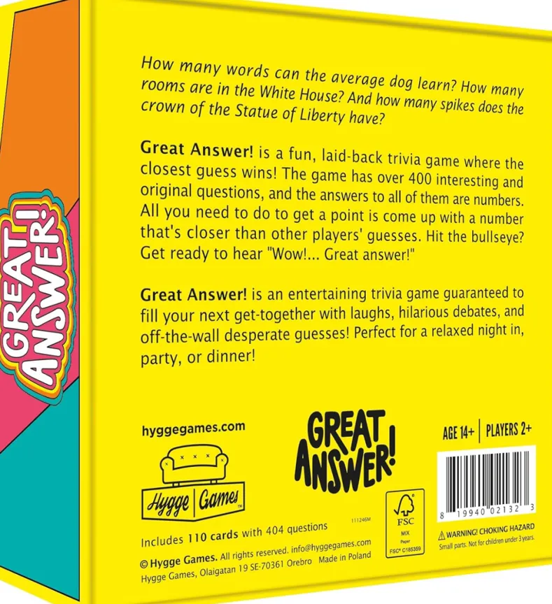Great Answer - Card game