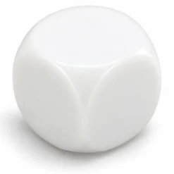 Grote Blanco Dobbelstenen 22mm - Wit (10 stuks)