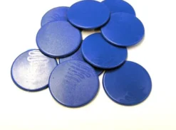 Grote Spel Fiches 38mm Blauw (10 stuks)