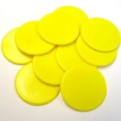 Grote Spel Fiches 38mm Geel (10 stuks)