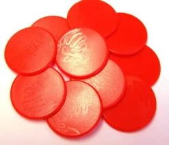 Grote Spel Fiches 38mm Rood (10 stuks)
