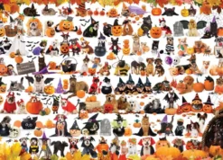 Halloween Puppies and Kittens Puzzel (1000 stukjes)