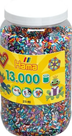Hama - Strijkkralen Pot Gestreept (13.000 stuks)