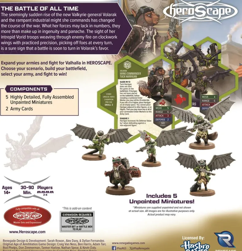 Heroscape: Age of Annihilation - Tuck Harrigan & Vorid Glidestrikers