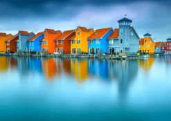 Houses on Water - Groningen Netherlands Puzzel (1000 stukjes)