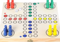 Houten Ludo Spel (Opklapbaar)