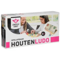 Houten Ludo Spel (Opklapbaar)