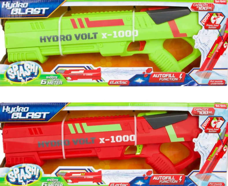 Hydro Elektrisch X-1000 Waterpistool (Groen of Rood)