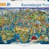 Illustrated World Map Puzzel (5000 stukjes)