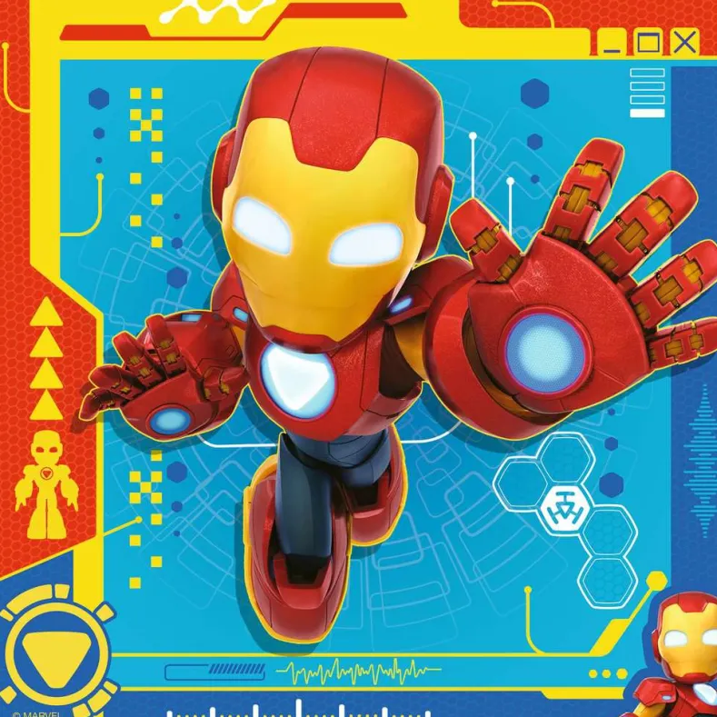 Iron Man & His Awesome Friends Puzzel (3 x 49 stukjes)