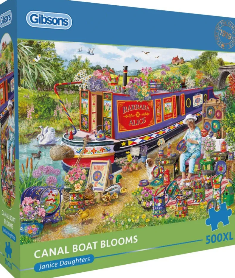 Janice Daughters- Canal Boat Blooms Puzzel (500XL stukjes)